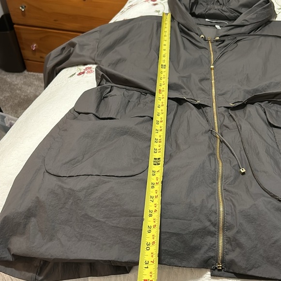 Moncler Drawstring Waist Technical Windbreaker Jacket Medium Brown Gold Hoodie - Picture 11 of 17